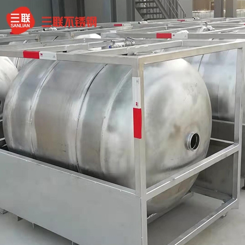 不銹鋼噸桶是一種可重復使用的包裝容器(圖1) 不銹鋼溶液儲罐